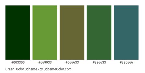 Green Color Scheme Green
