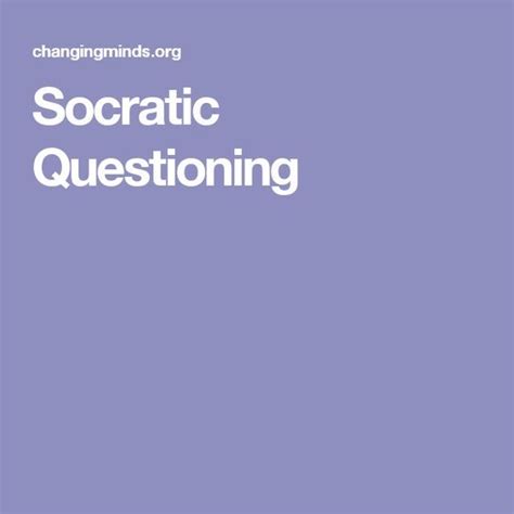 Socratic Questioning This Or That Questions Therapy Help Learning