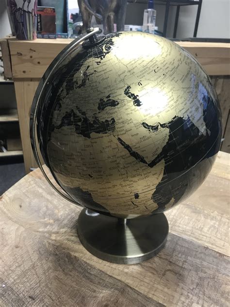 Extra Large Black And Gold Globe The Loft
