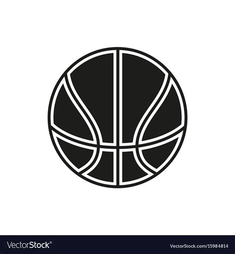 Basketball Ball Outline In White Background Vector Image