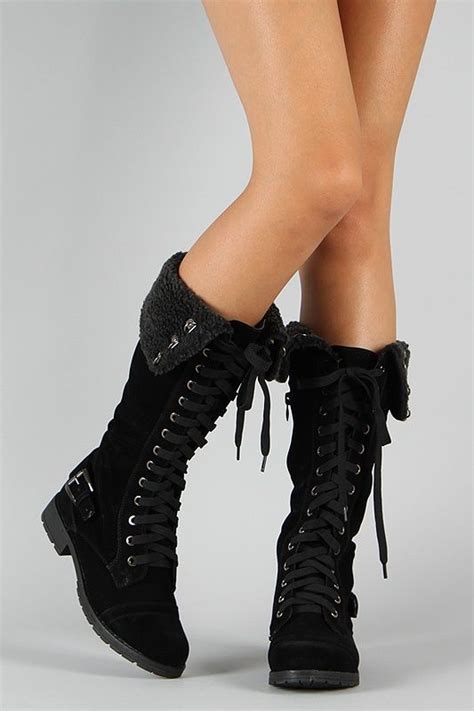 Pictures Of Cute Knee High Boots Al 2 Shearling Lace Up Knee High