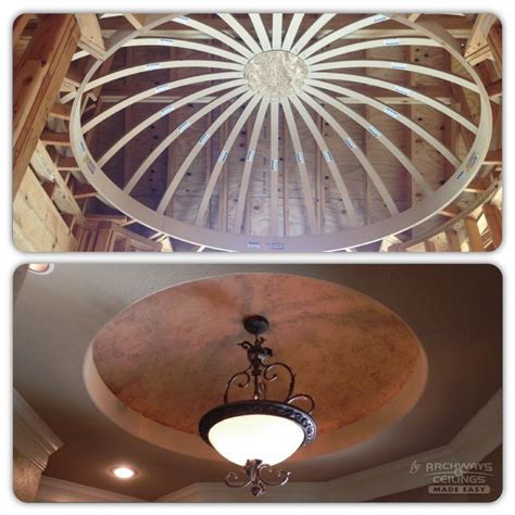 The panels alone can form the dome without the need for a domed substrate. round dome ceiling frame and finished | Ceiling design ...