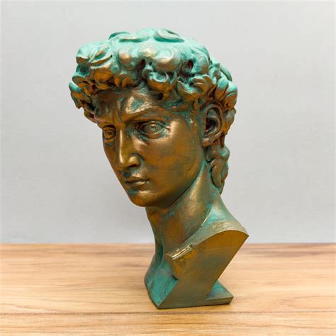 David Head Statue Michelangelo David Bust 7 Inches Tall Etsy