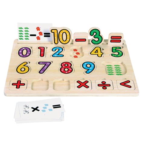 Numbers Wooden Puzzle With Math Equation Cards Old City Kites