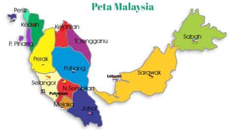 Gambar Peta Malaysia Barat Timur Dan Info Geografisnya