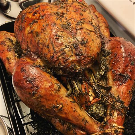 [homemade] 3 day dry brined turkey with herb garlic butter rub r food