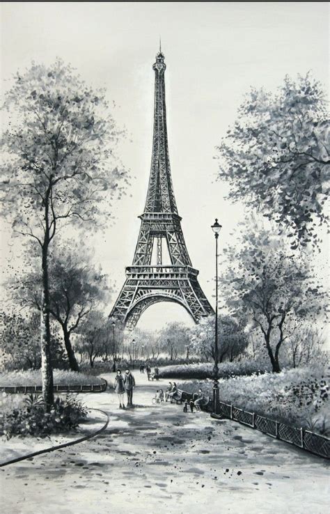 Simple Paris Eiffel Tower Drawing Sketch Sketch Art Drawing