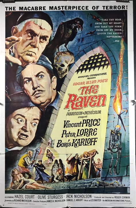 The Raven Original Roger Corman Horror Movie Poster Starring Vincent