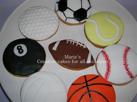 Sports Balls Cookies Creative Cakes Cookies Vanilla Biscuits