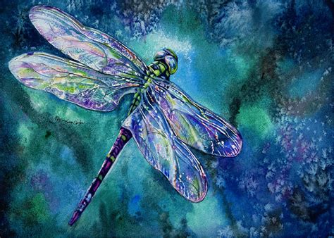 Illusion Signed Print From Original Watercolor Dragonfly Lupon Gov Ph