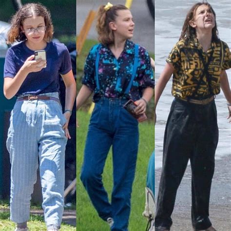 Stranger Things Eleven Millie Bobby Brown Moda Anos 80 Roupa Dos