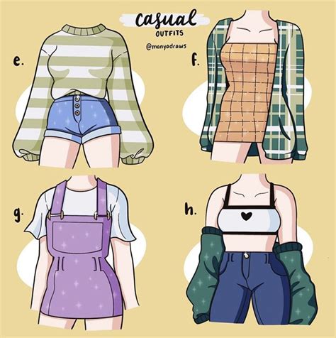 Manyadraws Casual Outfits Drawing Anime Clothes Clothing Design