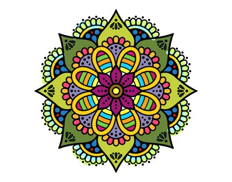 Dibujo De Mandala Flor De Primavera Pintado Por En El Día