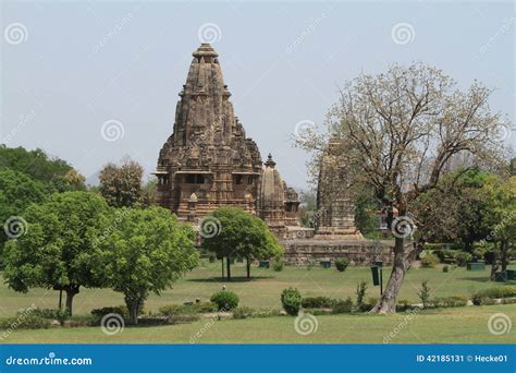 The Temple City Of Khajuraho Stock Image Image Of Monastery