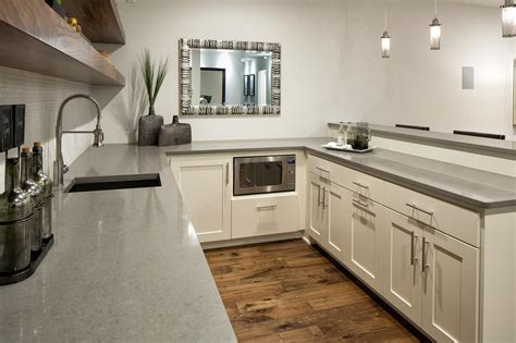 A typical small kitchen has 25 sq.ft. white and gray quartz countertops green quartz countertops dark quartz counterto… | Kitchen ...
