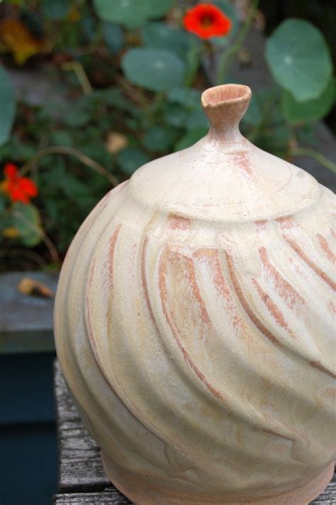 Hand Thrown Pottery Bottle One Of A Kind Pottery Art Piece Handmade Pottery