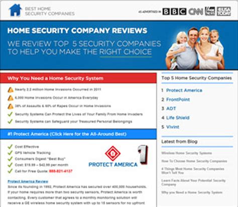 Best Home Security Announces Top Five Security Company