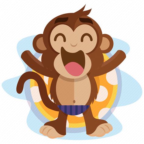 Chill Emoji Emoticon Monkey Pool Relax Sticker Icon Download On