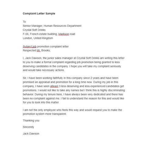 sample letter of complaint bullying at work