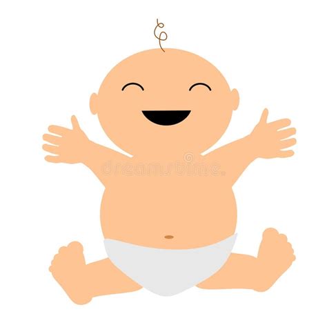 Happy Laughing Clip Art Baby Stock Illustration Illustration Of