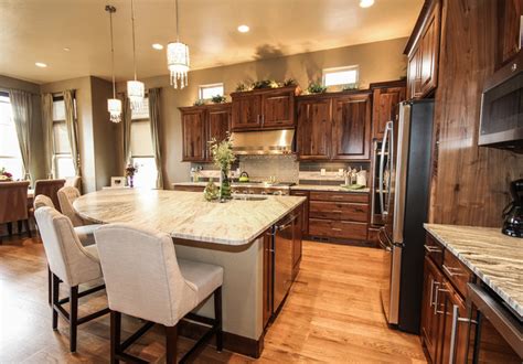 Our expertise provides clients with unparalleled customer service. GC Luxury Homes Denver Colorado - Rustic Walnut Cabinetry ...