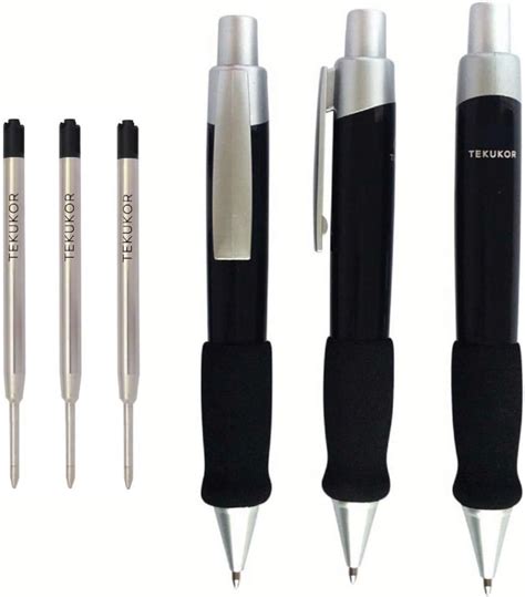 Tekukor Wide Body Ballpoint Pen 33 Medium Black Ink Lightweight Xxl