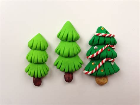 Christmas Trees Clay Ornaments Polymer Clay Ornaments Christmas