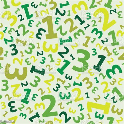 Green 123 Number Background Seamless Stock Illustration Download
