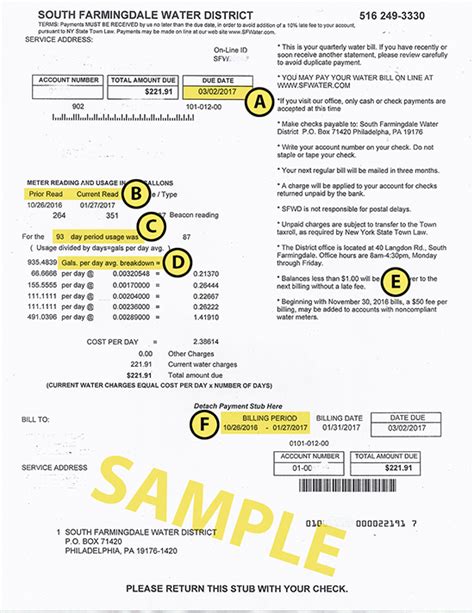 Backflow prevention assembly test report. Understanding Your Bill - South Farmingdale Water District