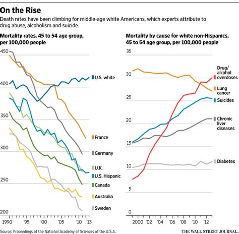 The Death Rate Is Rising For Middle Aged Whites Wsj