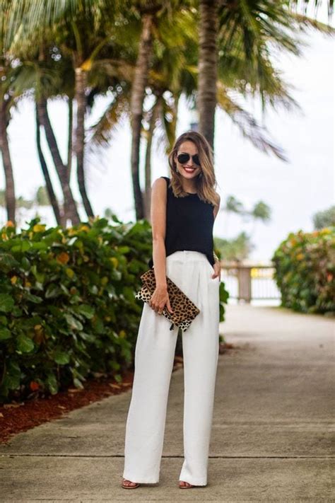 It is calling ohrid pearl. How to Wear White Wide Leg Pants-10 Outfit Ideas with Wide ...