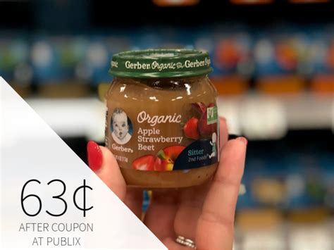 All our recipes are made with fruits and veggies that meet gerber high quality standards. Gerber Organic Baby Food Just 63¢ Per Jar At Publix