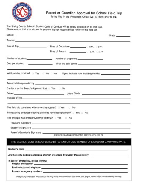 Approval Field Trip Form Fill Out And Sign Online Dochub