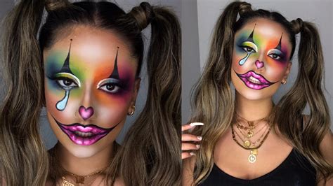 Colourful Clown Halloween Makeup Tutorial Youtube