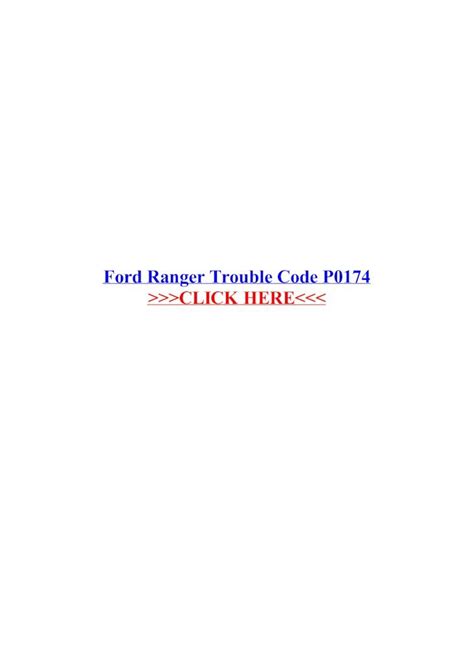Pdf Ford Ranger Trouble Code P0174 · Ford Ranger