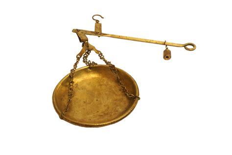 Antique French Brass Balance Scale Br
