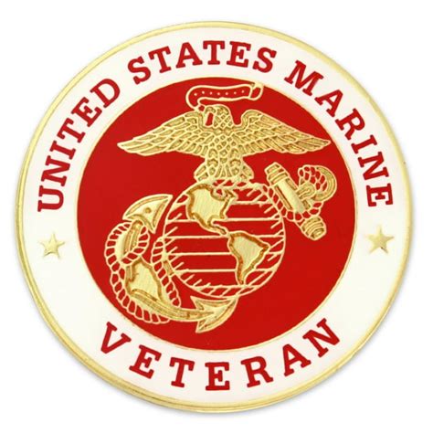 Pinmarts Us Marine Corps Usmc Veteran Military Enamel Lapel Pin