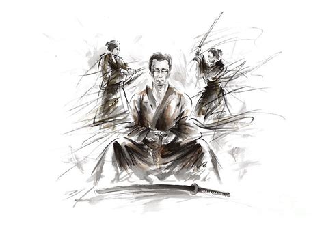 Samurai Meditation By Mariusz Szmerdt