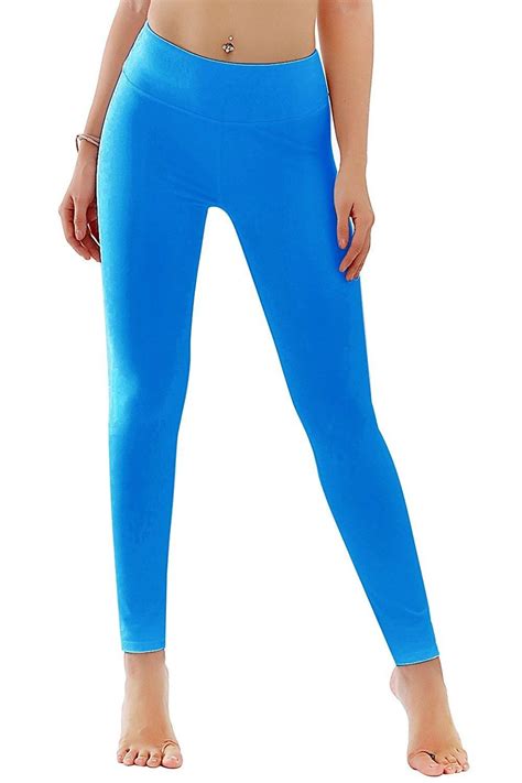 women s high waist yoga pants running tights sky blue c31865997a4 blue yoga pants running