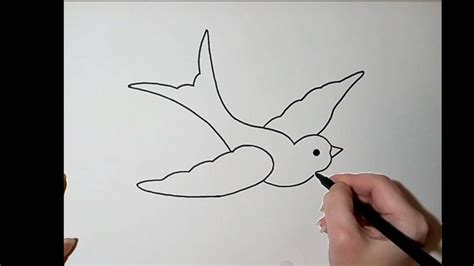 How To Draw A Bird In 2 Minutes Youtube