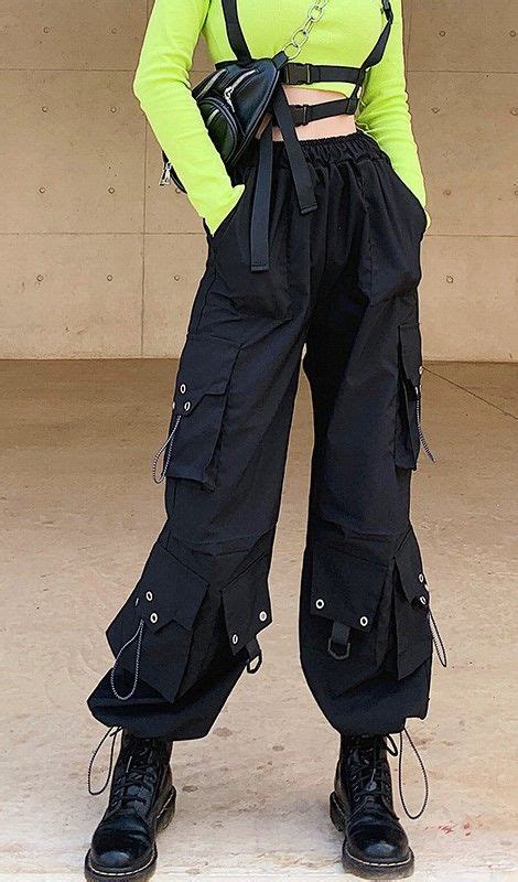 High Waist Baggy Cargo Pants Baggy Cargo Pants Cool Outfits Egirl