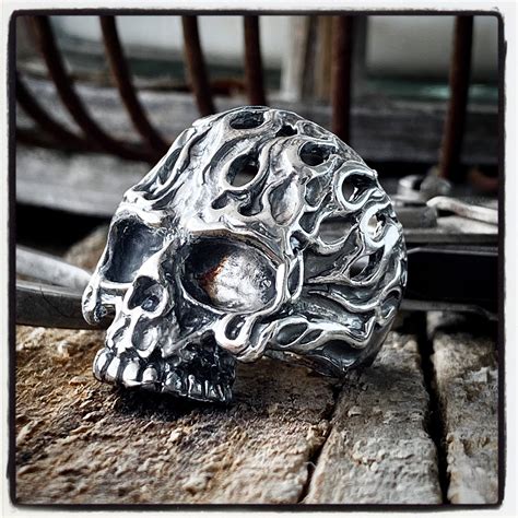 Ghost Skull Ring Flaming Skull Ring Punisher Skull Ring Phantom Skull