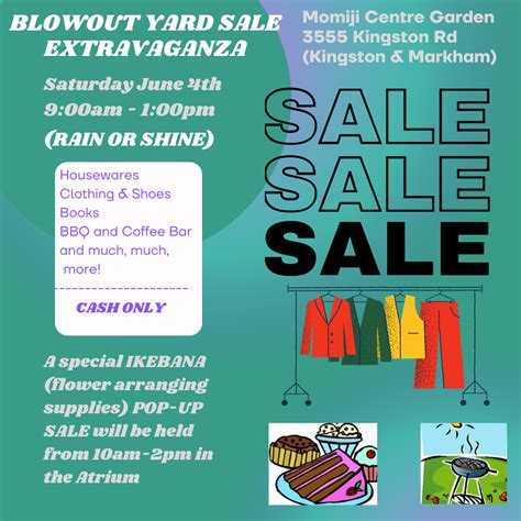 Our Yard Sale is Back: Saturday, June 4 - Momiji Health Care Society