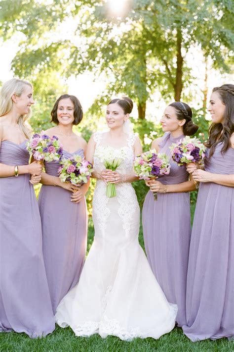 Bridesmaids In Pastel Purple Elizabeth Anne Designs The Wedding Blog