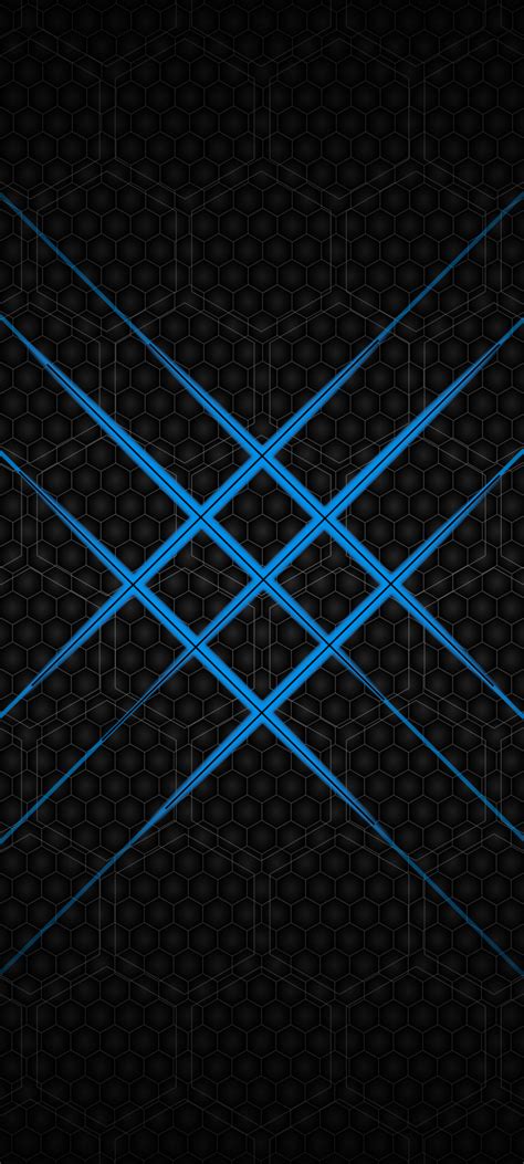 1080x2400 Blue Flash Hexagon 4k 1080x2400 Resolution Wallpaper Hd