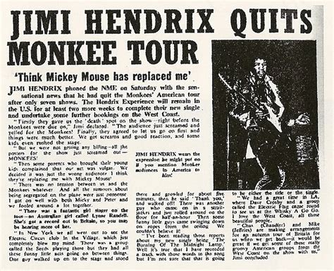 Jimi Hendrix Quits Monkee Tour The Woodstock Whispererjim Shelley