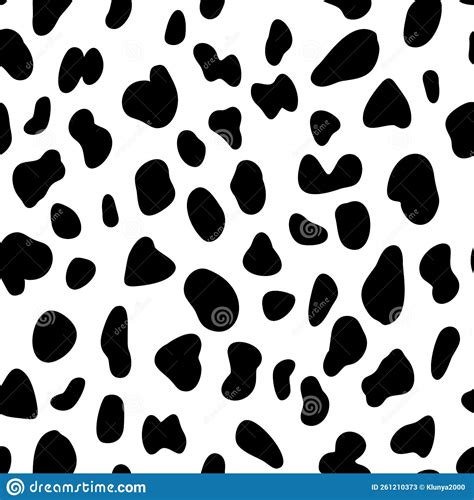 Dalmatian Dog Skin Seamless Pattern Stock Vector Illustration Of