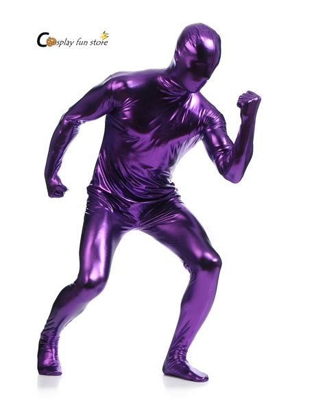 Buy 2017 Shiny Lycra Spandex Shiny Purple Mens Unitard