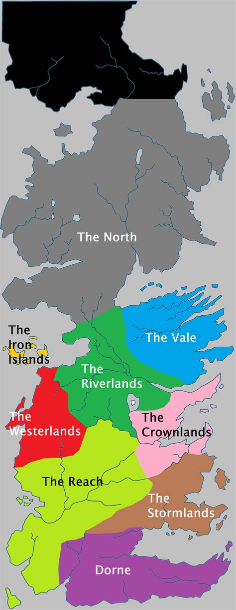 Regions Of Westeros Game Of Thrones Westeros Game Of Thrones Game