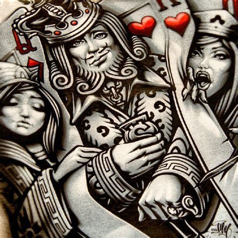 Maybe you would like to learn more about one of these? king and queen playing card tattoo - Google Search | Art | Pinterest | Heart tattoo designs ...